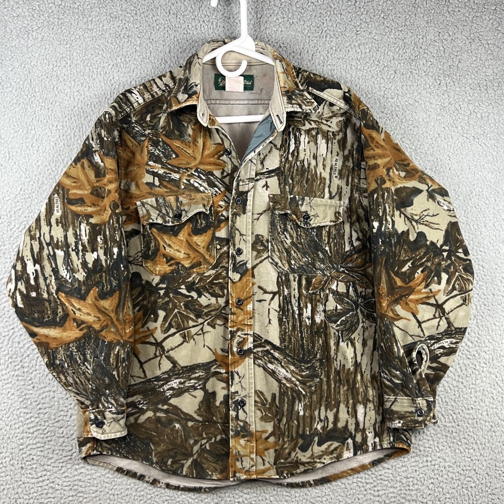 Gander Mountain Mens Realtree Camo Button Down Shirt Large Hunting Outdoor